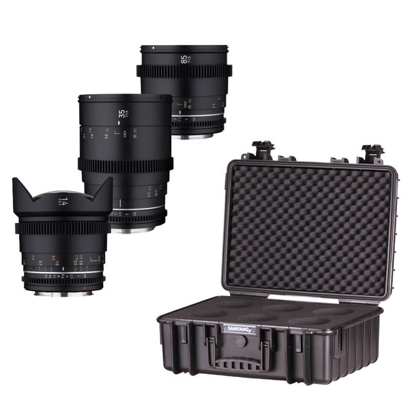 Samyang VDSLR MK2 3-LENS KIT Sony FE Mount Lenses 14/35/85mm