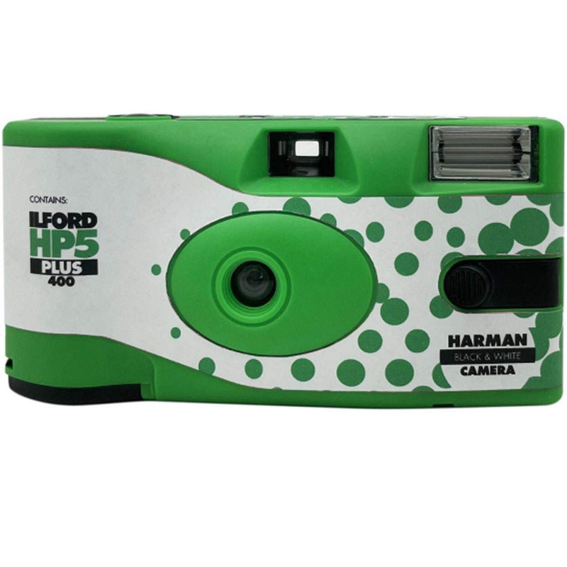 Ilford Black and White Disposable Camera for 27 Photos with Flash – Ilford HP5 Film