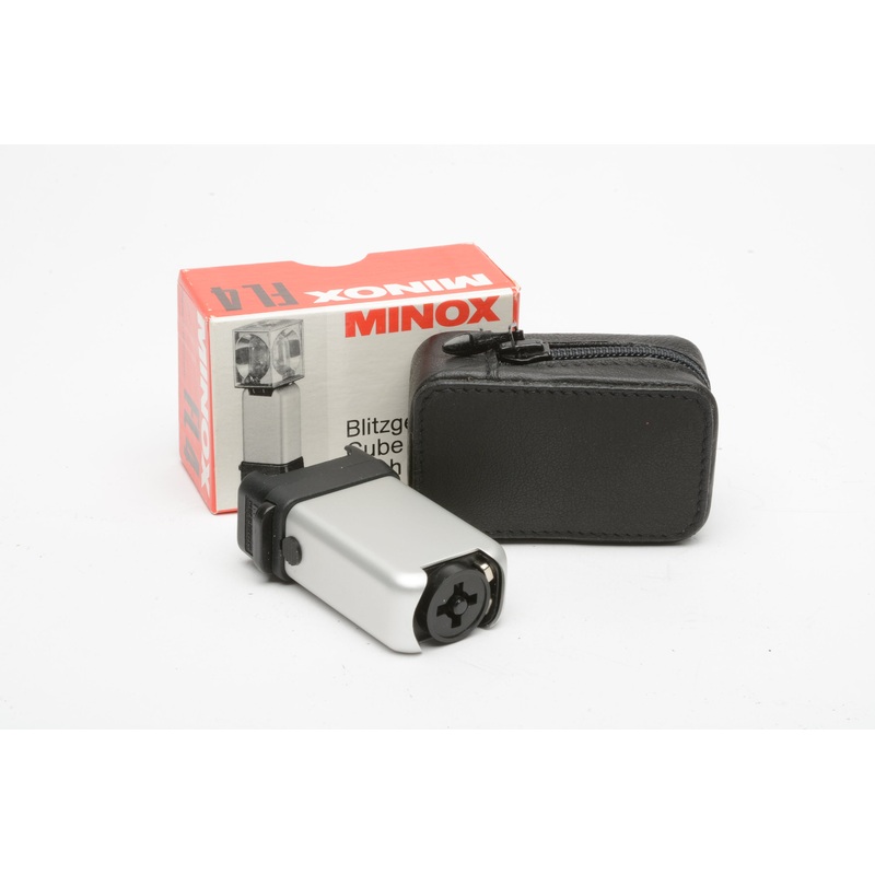 Minox FL-4 Cube flash adapter for flash cubes, case, box
