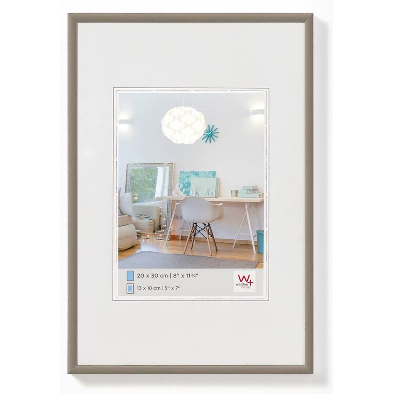 Walther New Lifestyle Photo Frame Steel 8×6 inch – (Insert 6×4 inch)