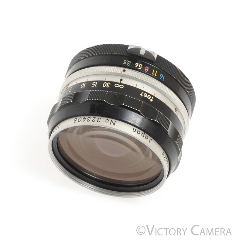 Nikon Nikkor-H 2.8cm 28mm f3.5 non-AI Manual Focus Lens -Light Marks- [Good]