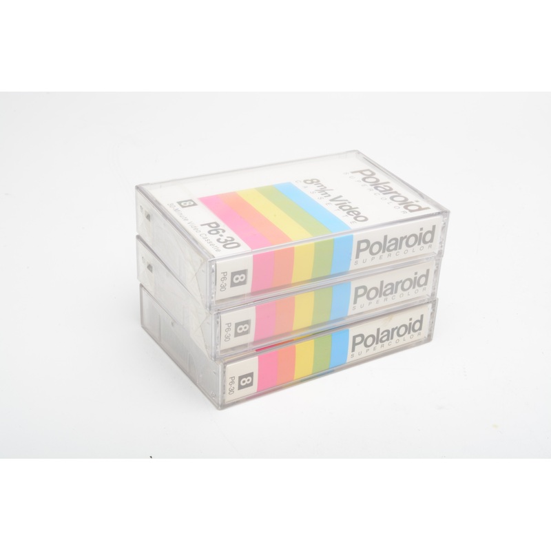 Polaroid Video 8 8mm P6-30 Supercolor 3 Pack