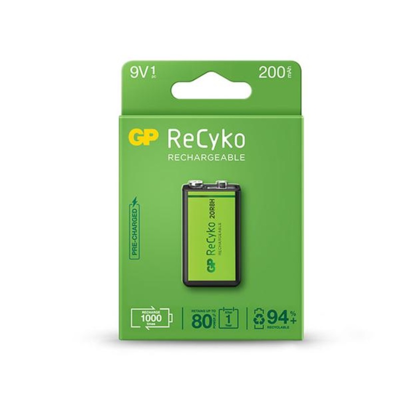 GP Recyko 9V 200MAH Battery