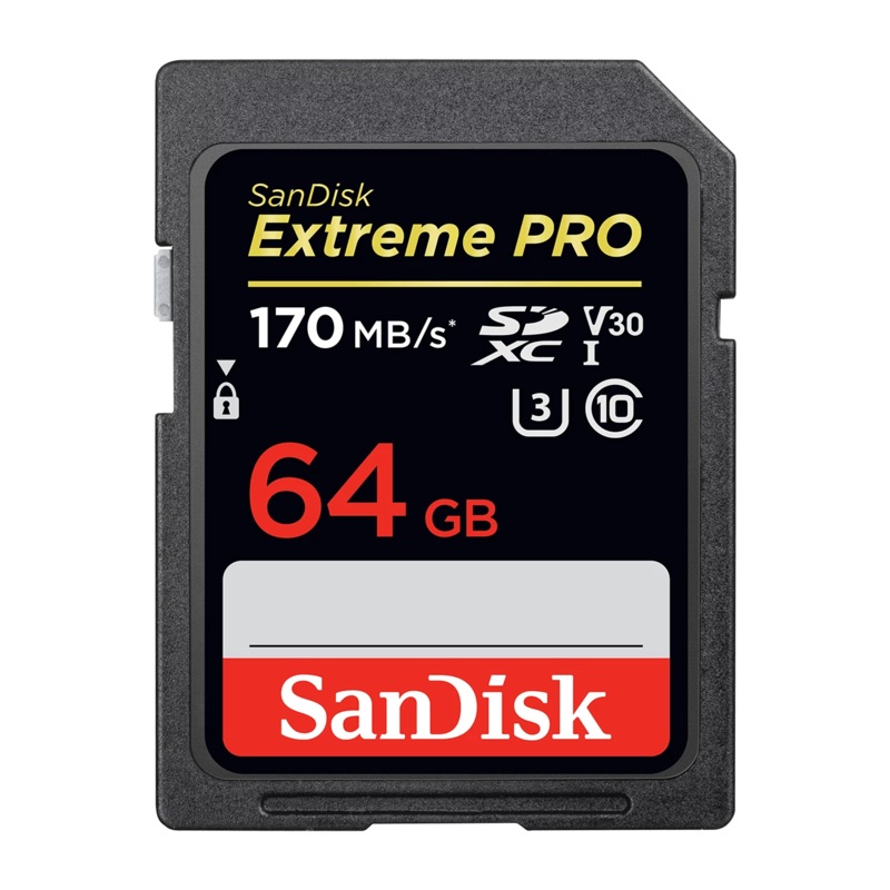 Sandisk Extreme Pro SDXC UHS-I Card 64GB 170MB/s U3, V30, 4K UHD