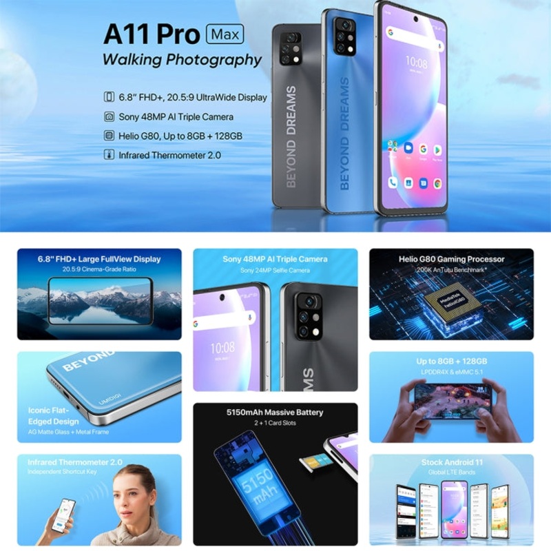 Umidigi A11 Pro Max 8GB+128GB Blue