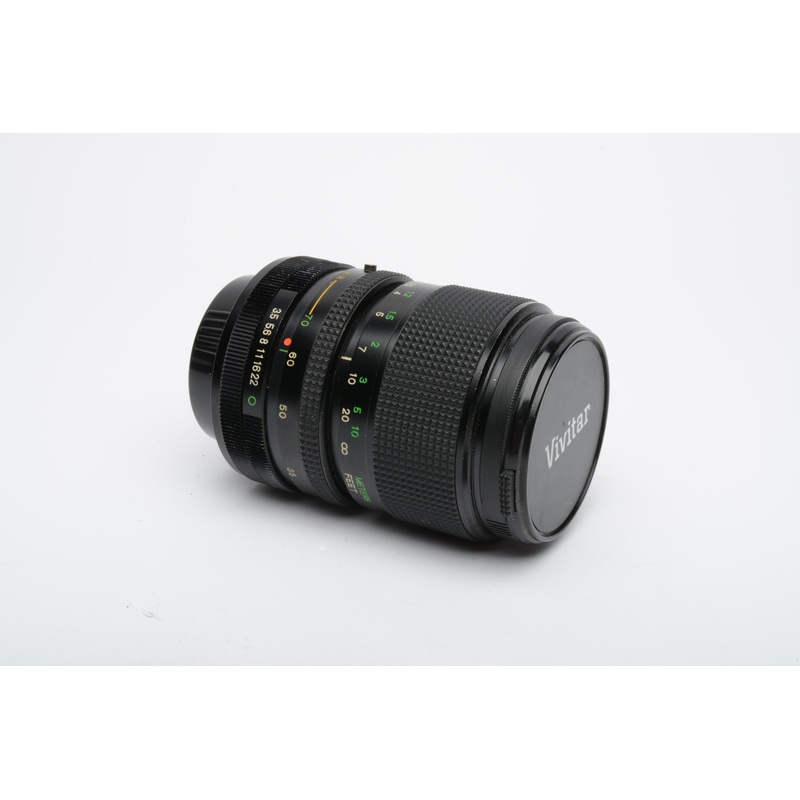 Vivitar MF 35-70mm f3.5-4.5 macro zoom lens for Canon FD mount, caps + UV, nice