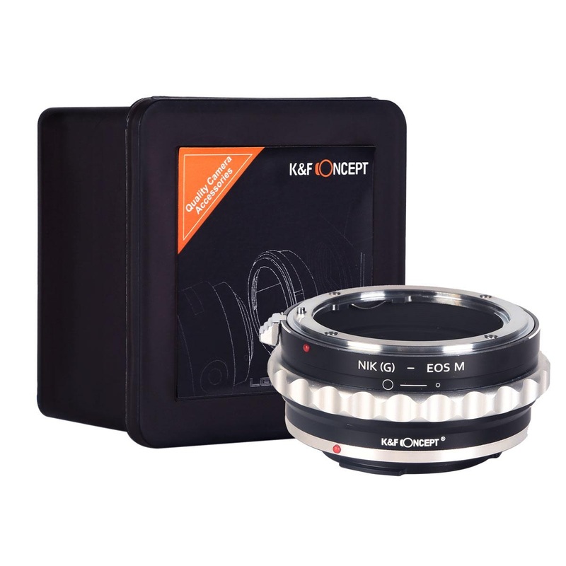 K&F Concept Nikon G/F/AI/AIS/D Lenses to Canon EOS M Mount Camera Adapter