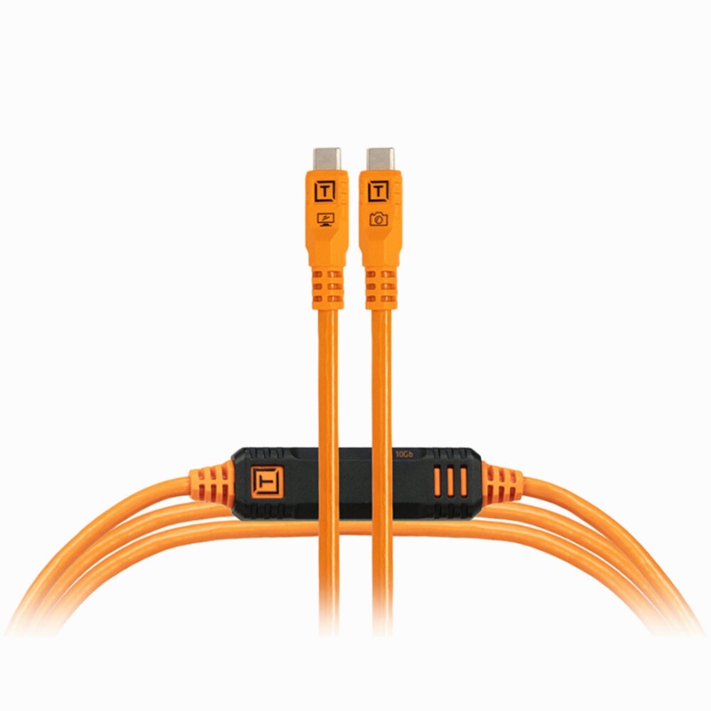 Tether Tools TetherPro Optima USB-C Cable (15′, High-Visibility Orange) SKU: CUC15G2-ORG