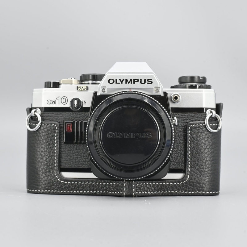 New Leather Camera Case For Olympus OM10 Black