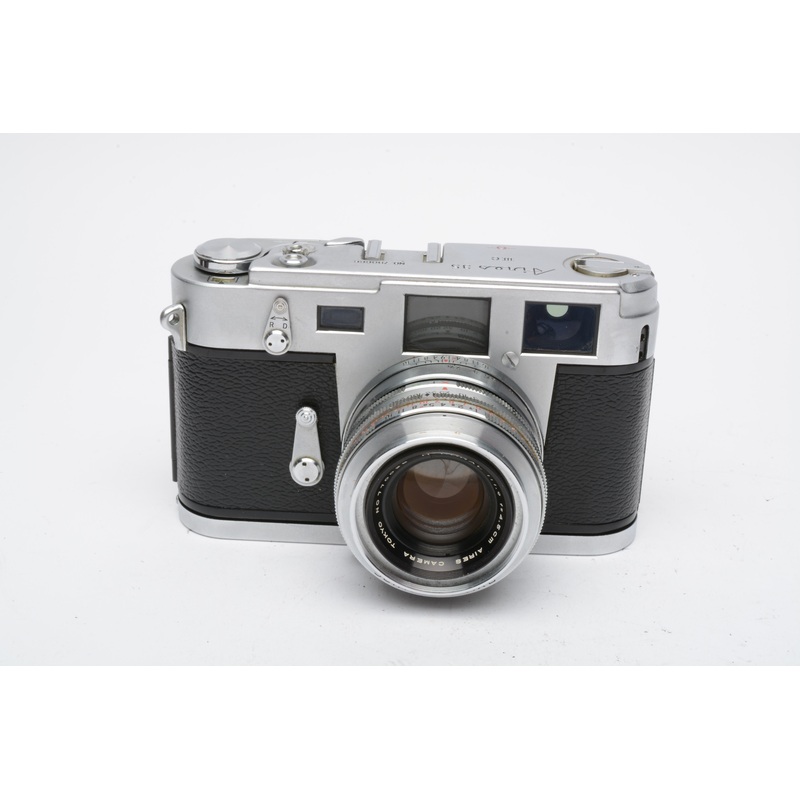 Airies 35 IIIC 35mm rangefinder Camera w/H Coral 45mm f1.9 Lens, case, tested