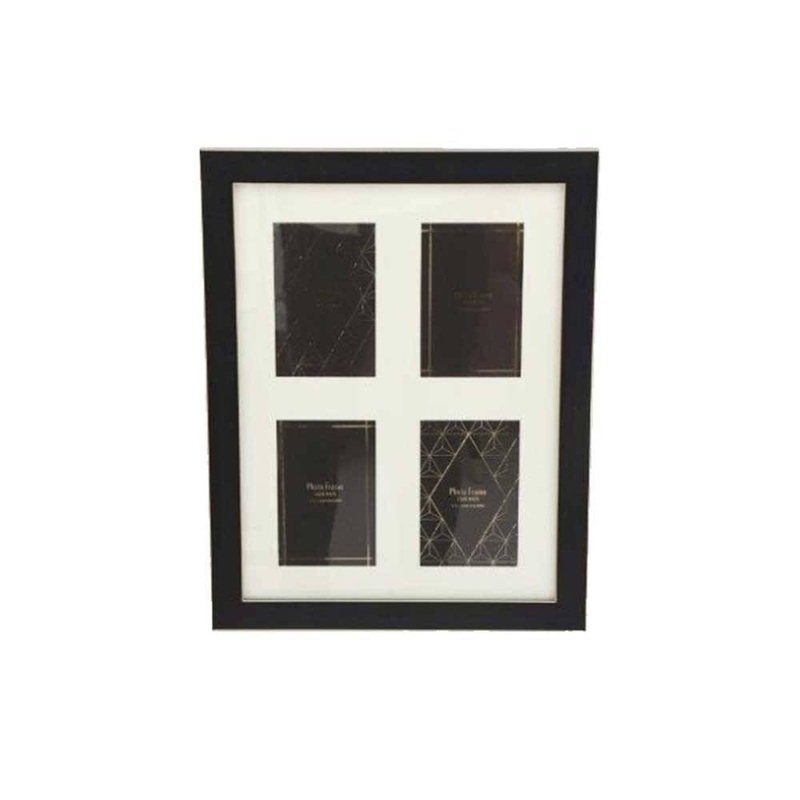 Black & Gold Multi Frame | For 4 6×4 Photos