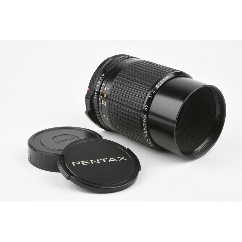 Pentax 67 SMC 6×7 200mm F4 Lens+caps, barely used, very clean & sharp!