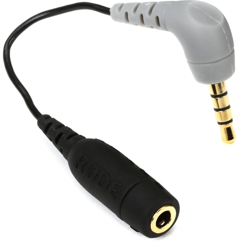 Rode SC4 3.5mm TRS Female to 3.5mm Right-Angle TRRS Male Adapter Cable for Smartphones