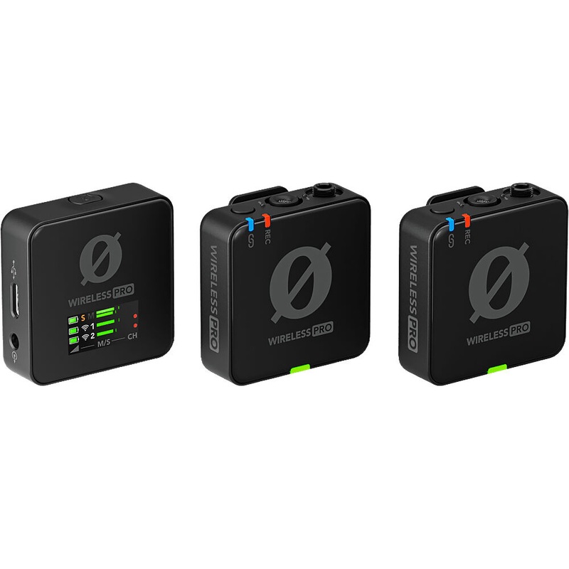 RODE Wireless PRO Clip-On Wireless Microphone System/Recorder with Lavaliers (2.4 GHz) for 2 people – WIPRO