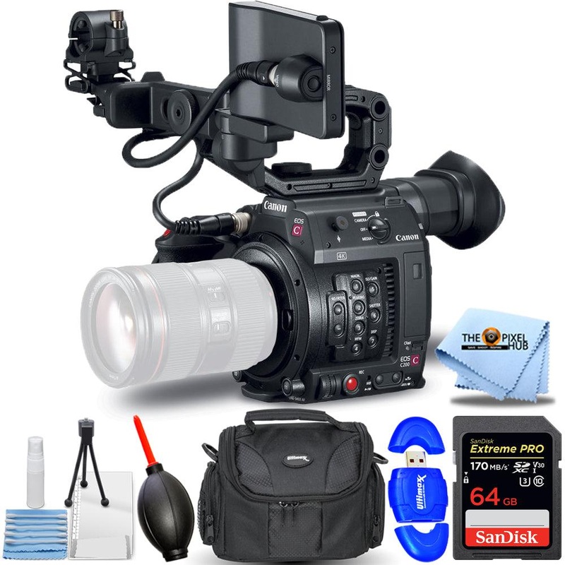 Canon EOS C200 UHD 4K Cinema Camera (EF-Mount) 2215C002 – 7PC Accessory Bundle