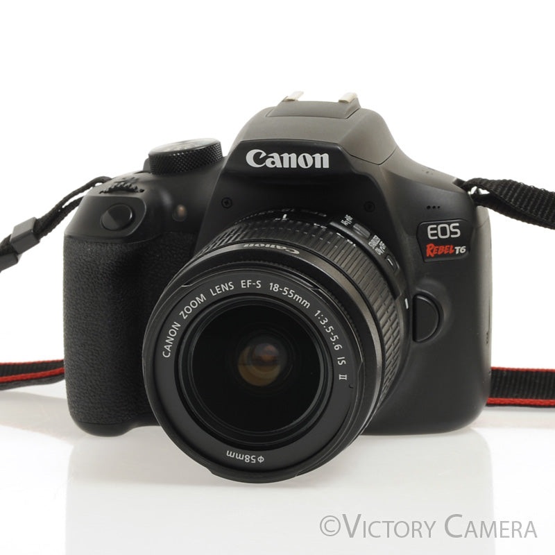 Canon Rebel T6 Digital SLR Camera Body 18mp w/ 18-55mm Lens [EXC+]