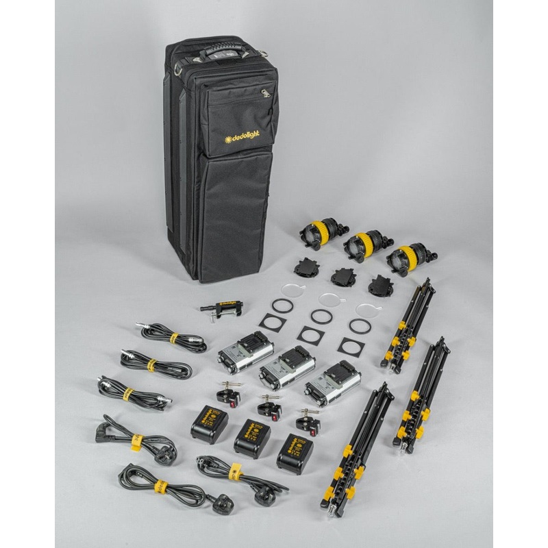 Dedolight KDL4-COLNEO7-3B 3 Head 90W DLED NEO COLOR Basic Soft Case Kit BT&WIRELESS