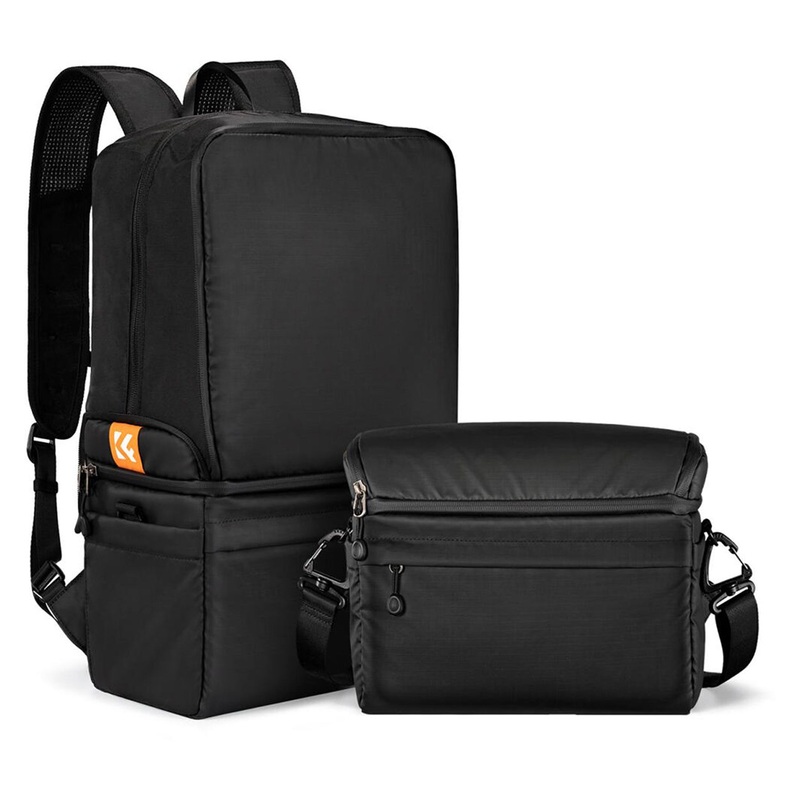 Mochila Convertible K&F Concept 2 en 1 para Cmara 22L Negra