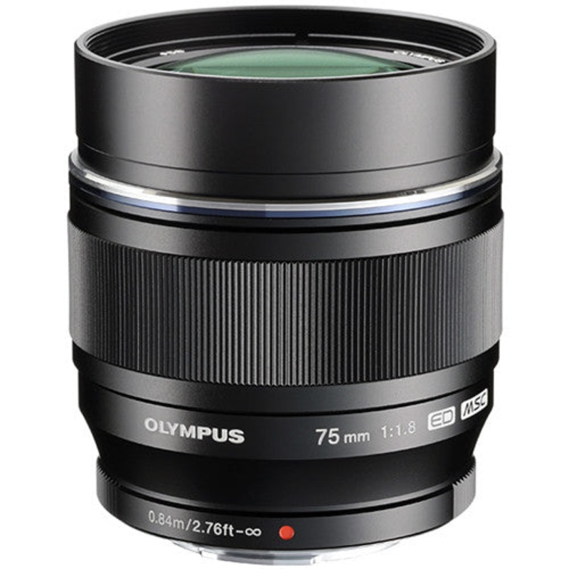 Olympus M.Zuiko Digital ED 75mm f/1.8 Lens Black