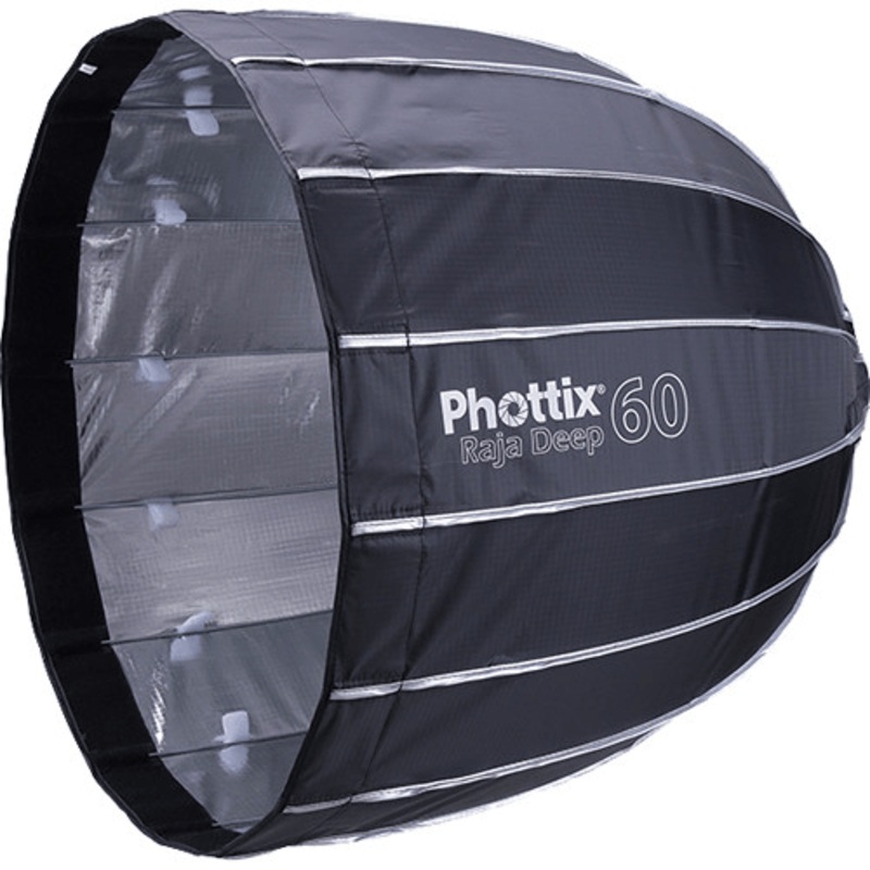 Phottix Raja Deep Quick-Folding Softbox 24″ (60cm) With Bowens Style S-mount