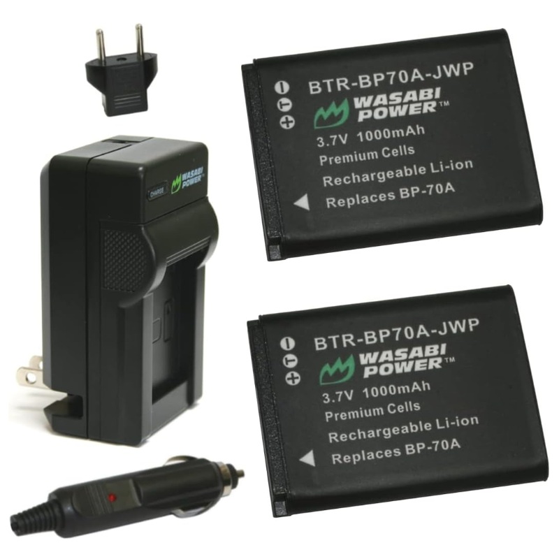 Samsung BP70A, EA-BP70A Battery (2-Pack) and Charger by Wasabi Power