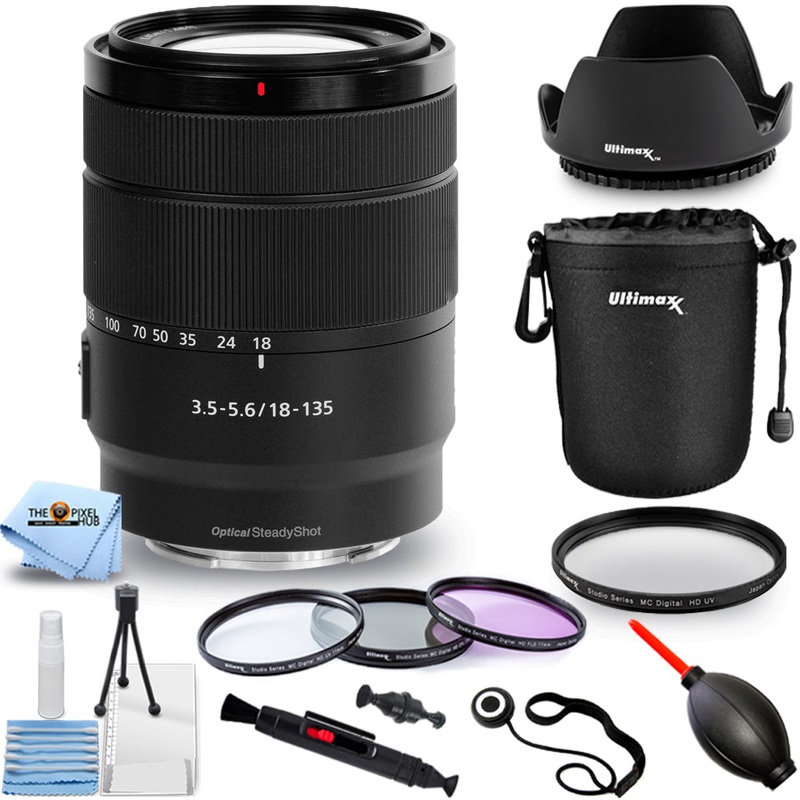Sony E 18-135mm f/3.5-5.6 OSS Lens + Filter Kit Bundle – New in White Box