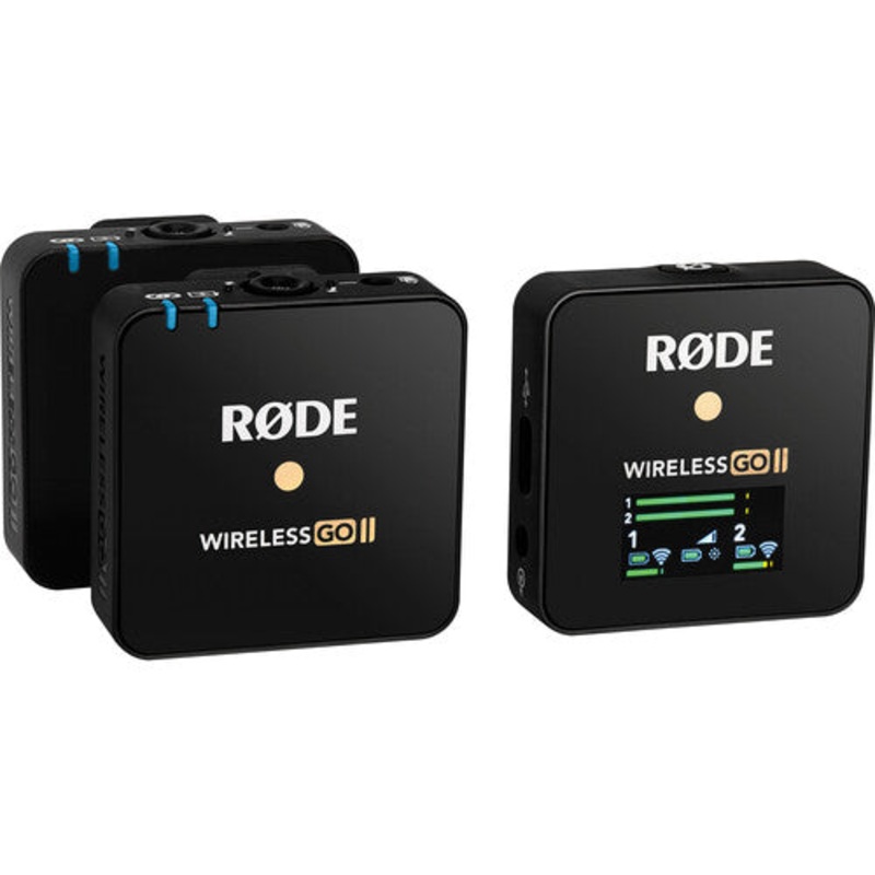 RODE Wireless GO II Compact Digital Wireless Microphone System/Recorder (2.4 GHz, Black) with Two Transmitters