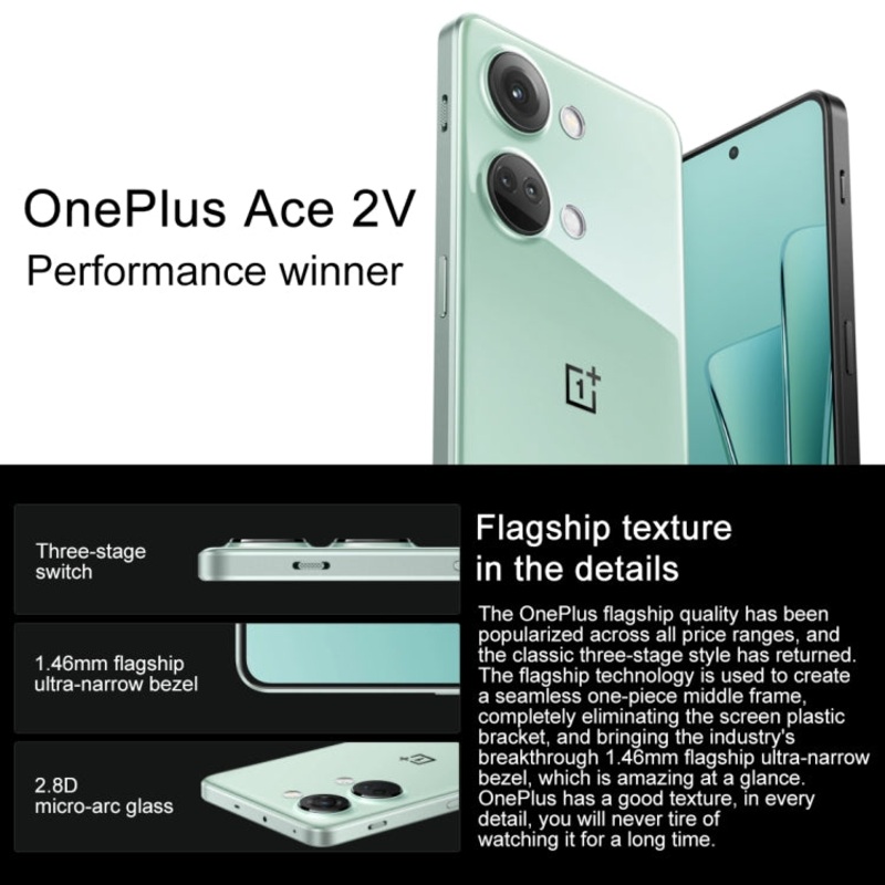OnePlus Ace 2V 5G Dual SIM 16GB+256GB (China Version) Black