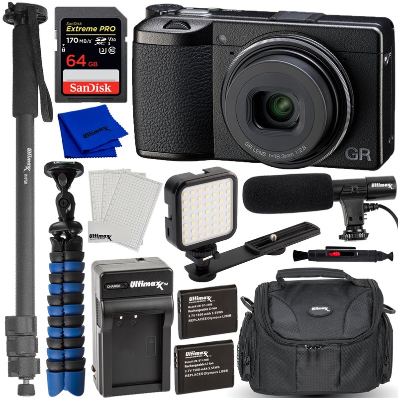 Ricoh GR III HDF Digital Camera 01272 – 12PC Accessory Bundle