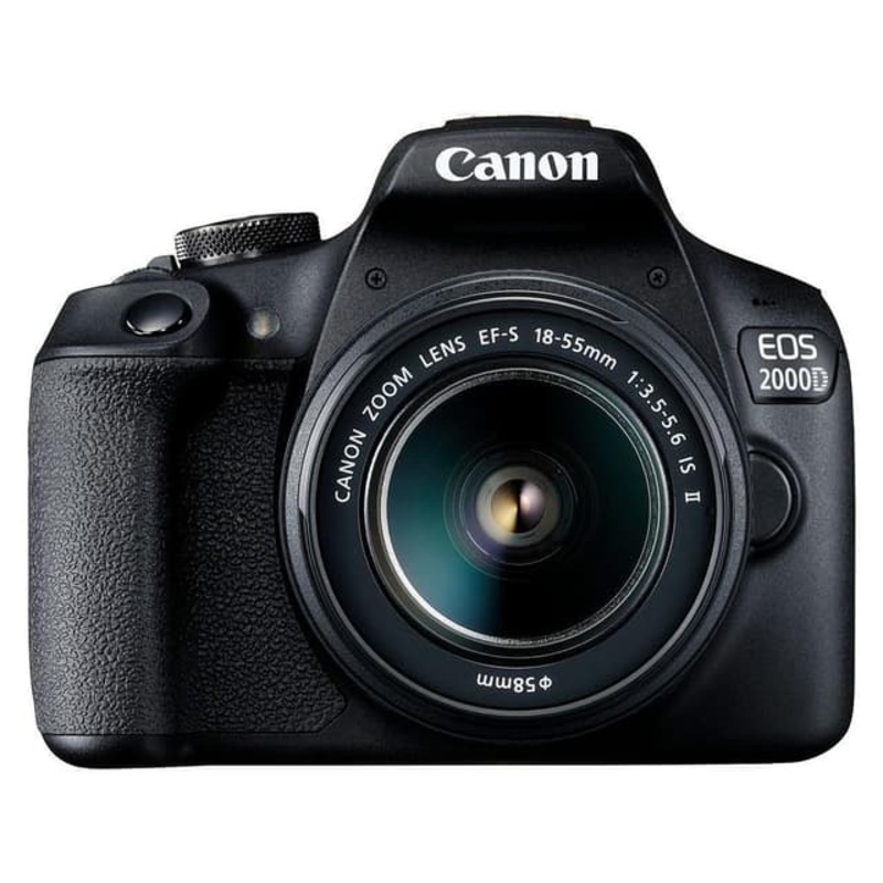 EOS 2000D SLR – Black + Canon Canon EF-S 18-55mm f/4-5.6 IS STM f/4-5.6