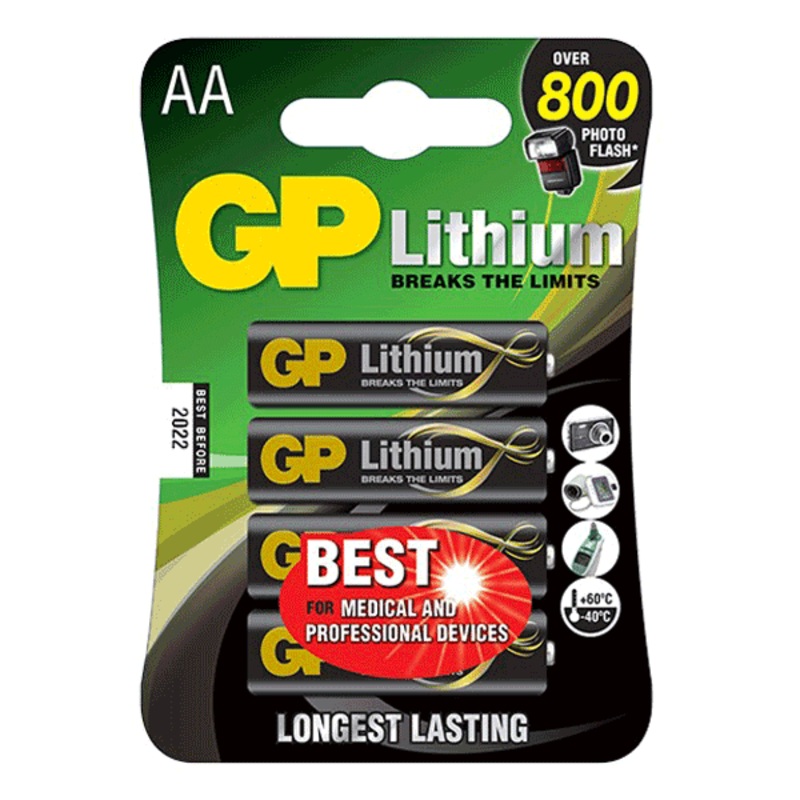 GP Lithium AA Battery (4 Pack)