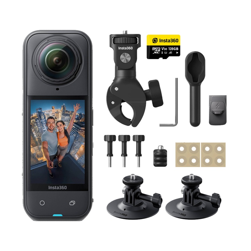 Insta360 X5 360 Action Camera Motorcycle Multiview Bundle