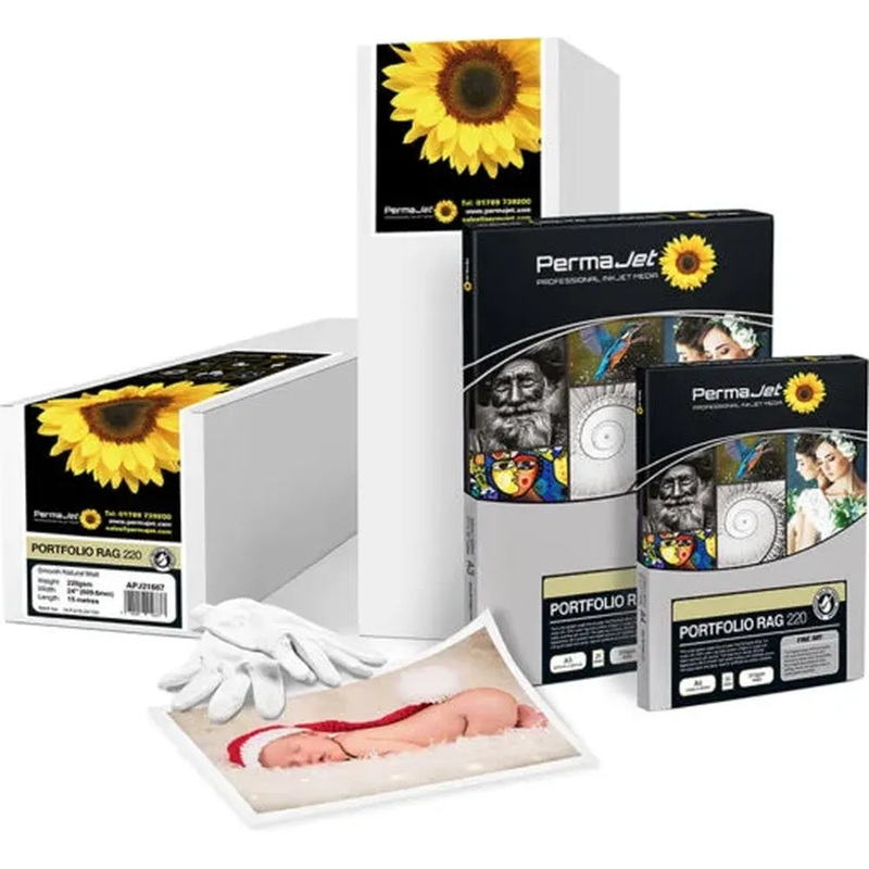 PermaJet Portfolio Rag 220 Paper Roll 17″ – 15 Metres