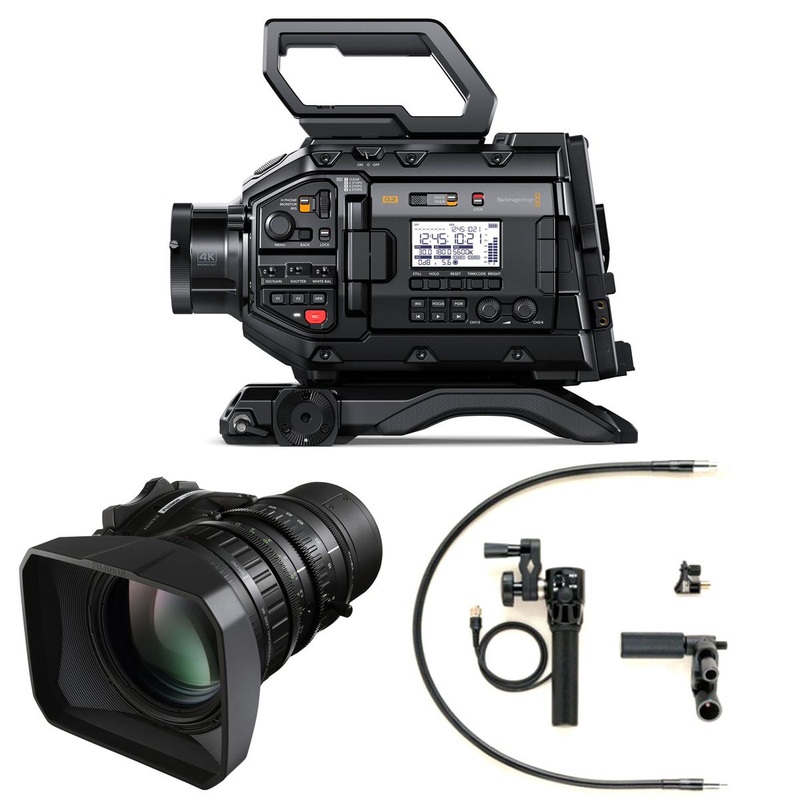 Blackmagic Design URSA Broadcast G2 Camera with Fujinon XA20SX8.5BERM-K3 2X Ext Lens and MS-01 Semi Servo Kit – CINEURSAMWC4K-STUDIO-KIT-2X