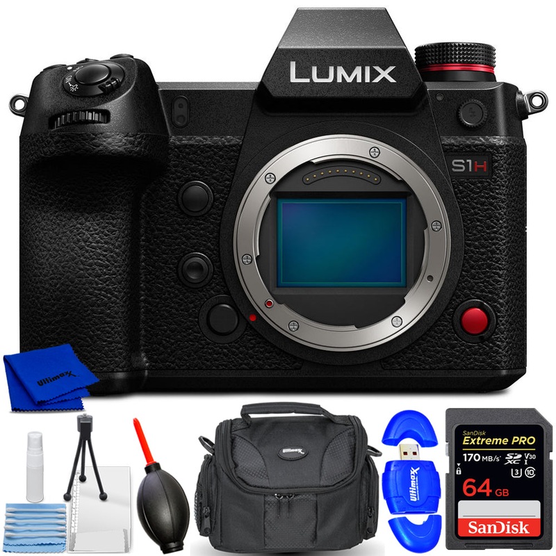 Panasonic Lumix S1H Mirrorless Camera DC-S1HBODY – 7PC Accessory Bundle