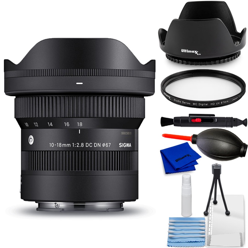 Sigma 10-18mm f/2.8 DC DN Contemporary Lens (Sony E) 207965 – 7PC Accessory Kit