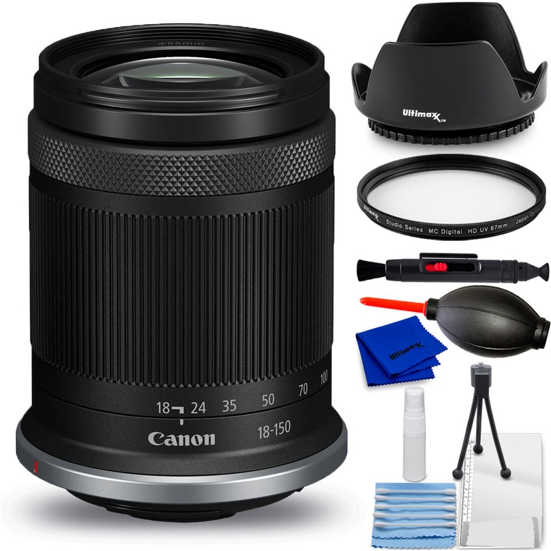 Canon RF-S 18-150mm f/3.5-6.3 IS STM Lens 5564C002 – 7PC Accessory Bundle