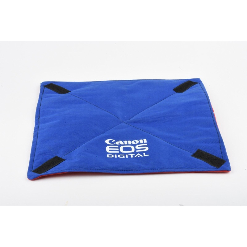 Genuine Canon Blue/Red Lens Wrap ~14″ x 14″, Nice & clean