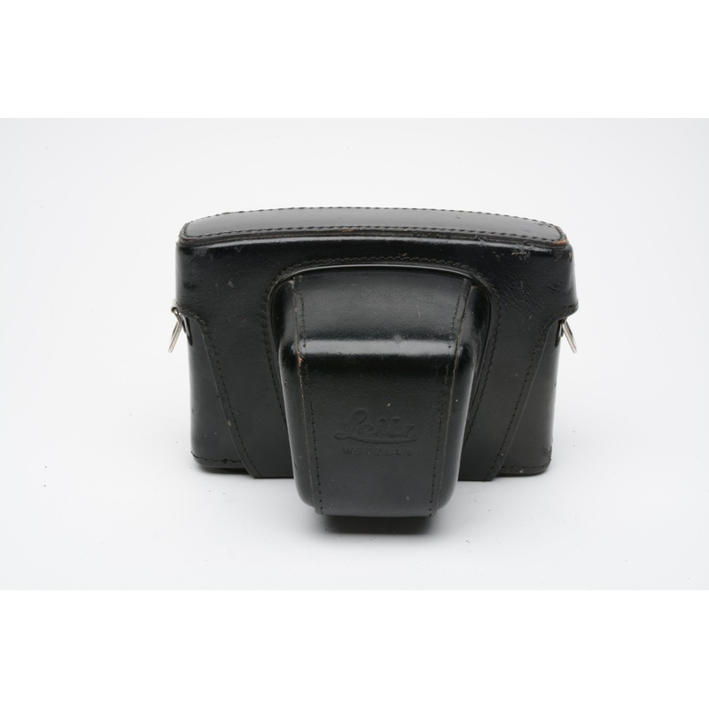 Leica Leitz Leather Eveready Case Black for Leica M5 w/short prime lens, Very good!