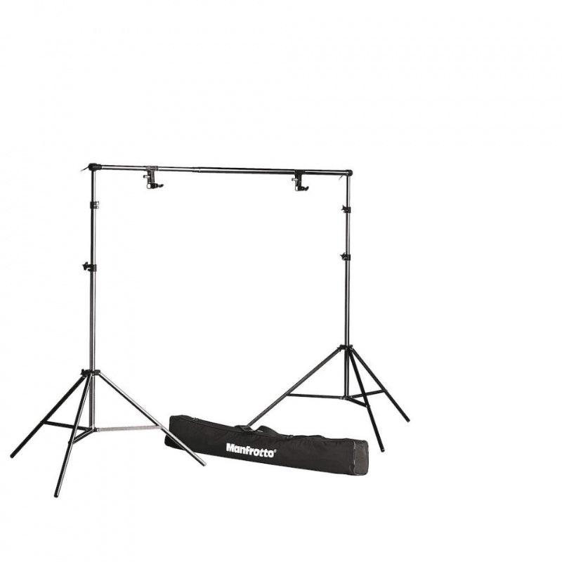 Manfrotto 1314 Kit support de fond – drouleur de fond noir avec pince et sac de transport