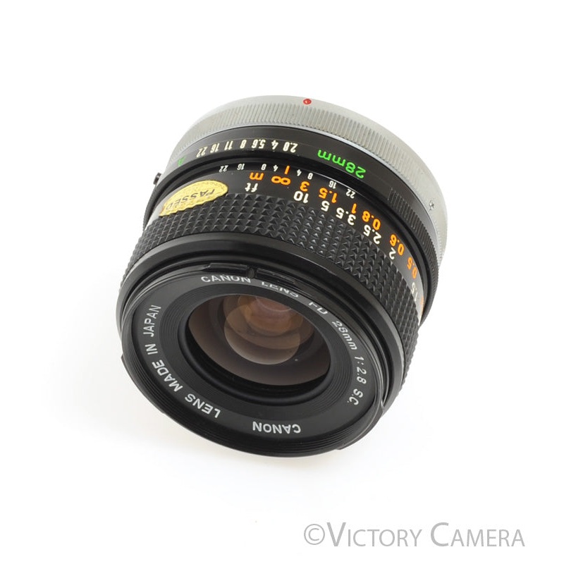 Canon 28mm f2.8 FD S.C. Manual Focus Wide Angle Lens [EXC+]