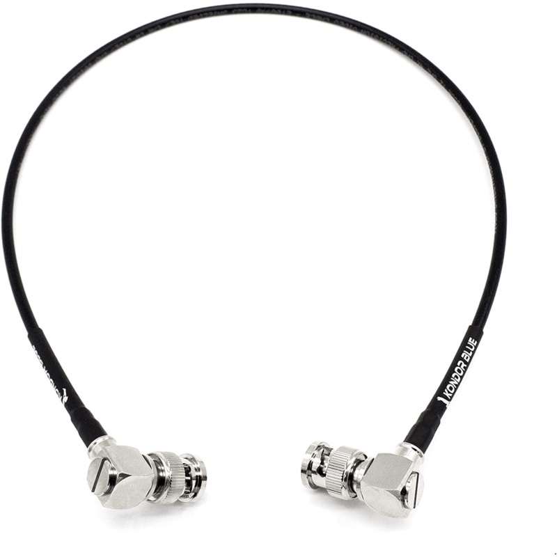 Kondor Blue 12G-SDI Cable for 4K60 Camera Monitors and Transmitters (Straight, 22″)