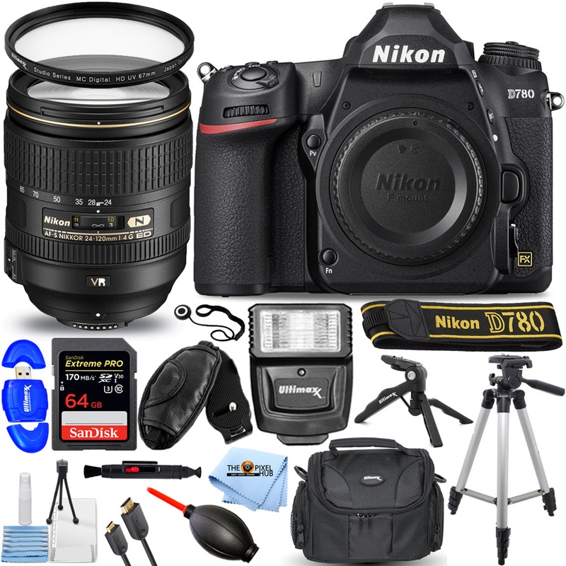 Nikon D780 DSLR Camera and AF-S NIKKOR 24-120mm Lens – 15PC Accessory Bundle
