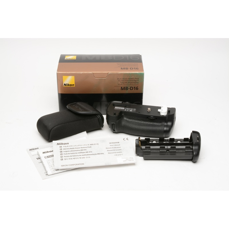Nikon MB-D16 genuine battery grip. very gently used, w/AA insert, Boxed, Mint-