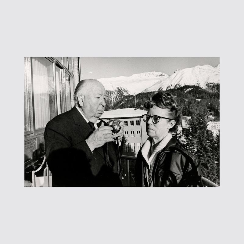 Alfred Hitchcock & his wife Alma Reville, Switzerland c. 1976