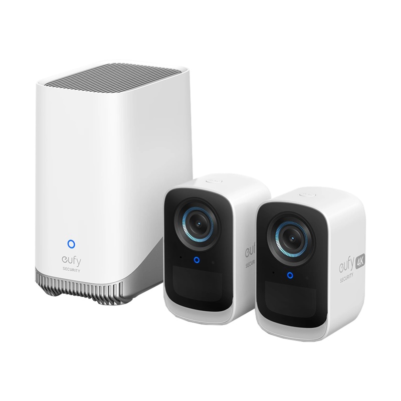 Eufy eufyCam S300 (eufyCam 3C) 2-Cam Kit with Eufy HomeBase 3 S380