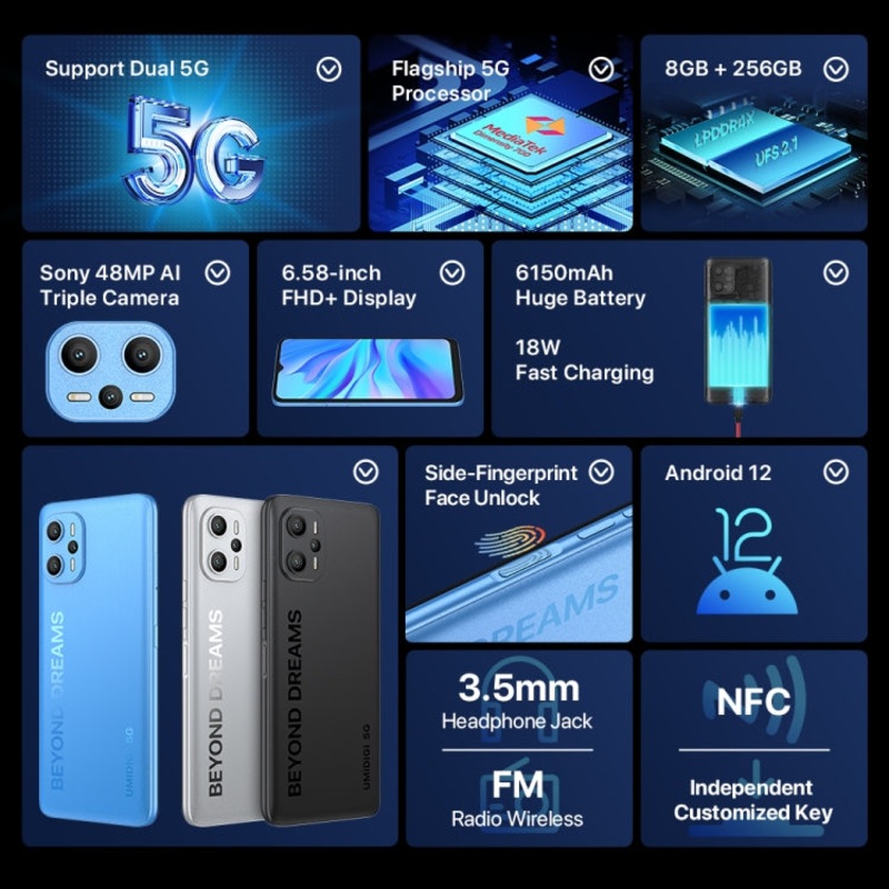 UMIDIGI F3 Pro 5G Dual SIM 8GB+256GB Black