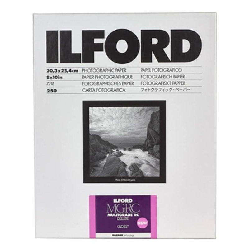 Ilford Glossy 20.3 x 25.4 (cm) – 50 Pack Multigrade V RC Deluxe Photographic Paper