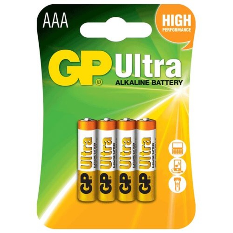 GP AAA Ultra Alkaline 4 Pack