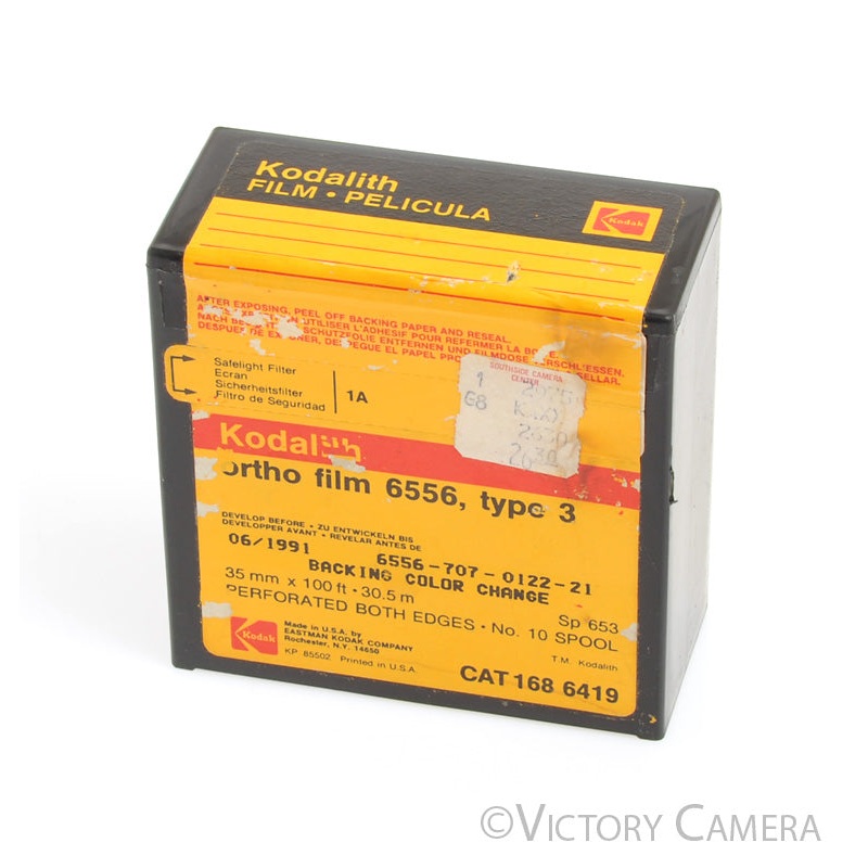 Kodak Kodalith Ortho Film 6556 Type 3 35mm 100′ (30.5m) Expired 1991 [EXC]